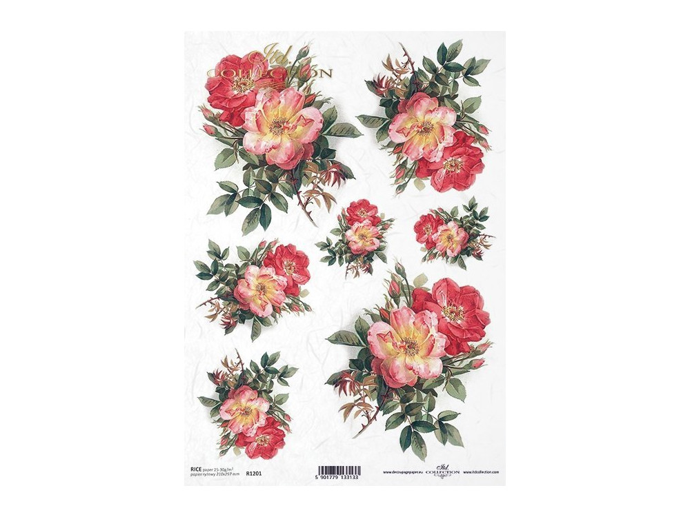 Decoupage paper A4 - ITD Collection - rice, R1201