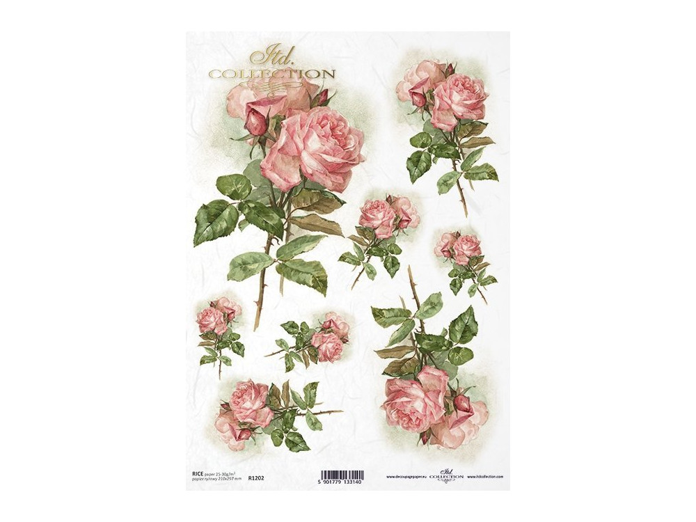 Decoupage paper A4 - ITD Collection - rice, R1202