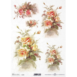 Decoupage paper A4 - ITD Collection - rice, R1204