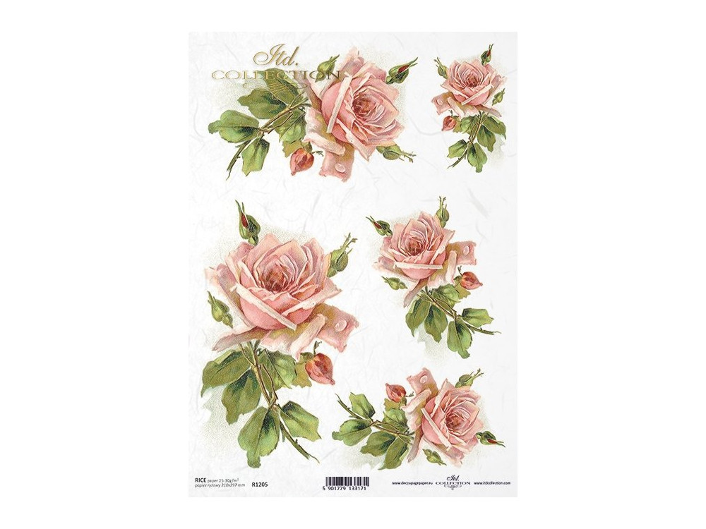 Papier do decoupage A4 - ITD Collection - ryżowy, R1205