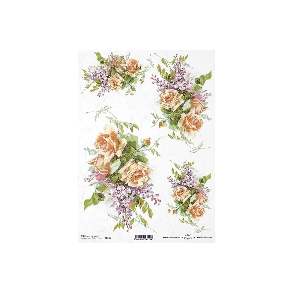 Papier do decoupage A4 - ITD Collection - ryżowy, R1206