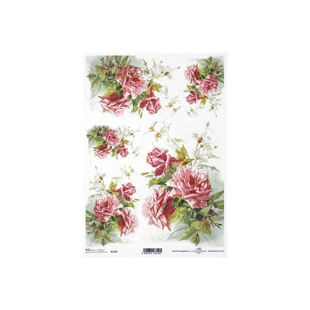 Decoupage paper A4 - ITD Collection - rice, R1207