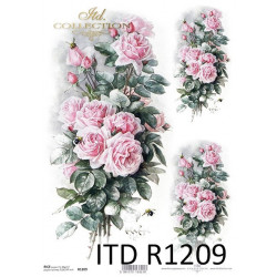 Papier do decoupage A4 - ITD Collection - ryżowy, R1209