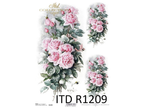 Papier do decoupage A4 - ITD Collection - ryżowy, R1209