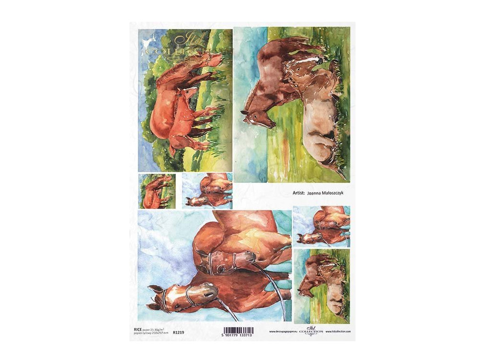 Papier do decoupage A4 - ITD Collection - ryżowy, R1219