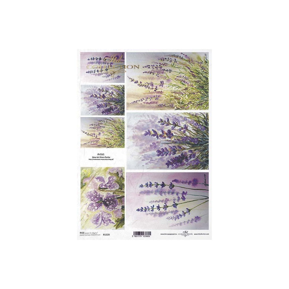 Decoupage paper A4 - ITD Collection - rice, R1228