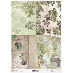 Decoupage paper A4 - ITD Collection - rice, R1259