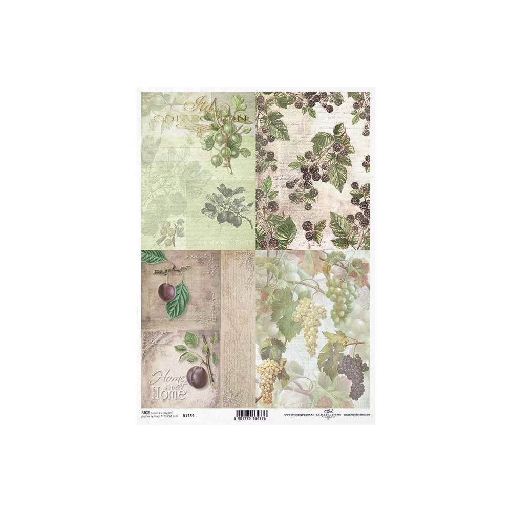 Decoupage paper A4 - ITD Collection - rice, R1259