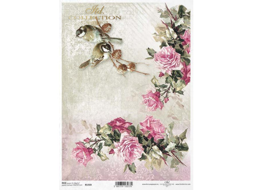 Decoupage paper A4 - ITD Collection - rice, R1318