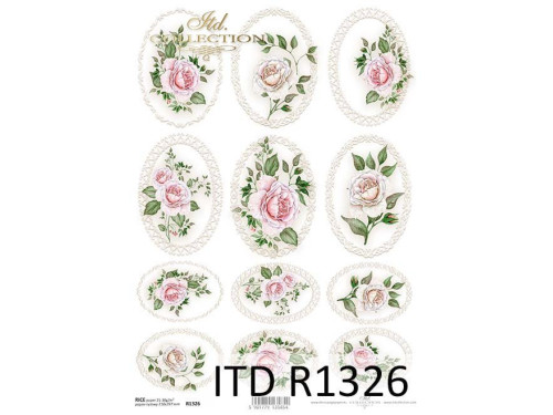 Decoupage paper A4 - ITD Collection - rice, R1326