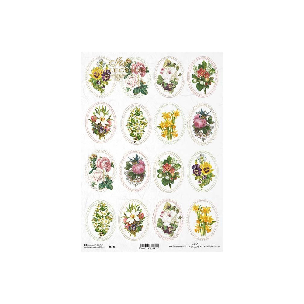 Decoupage paper A4 - ITD Collection - rice, R1328