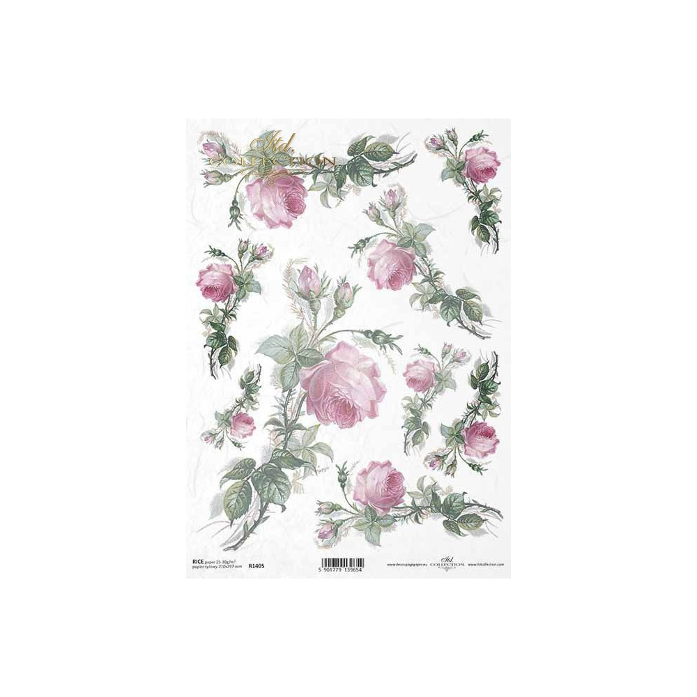 Decoupage paper A4 - ITD Collection - rice, R1405