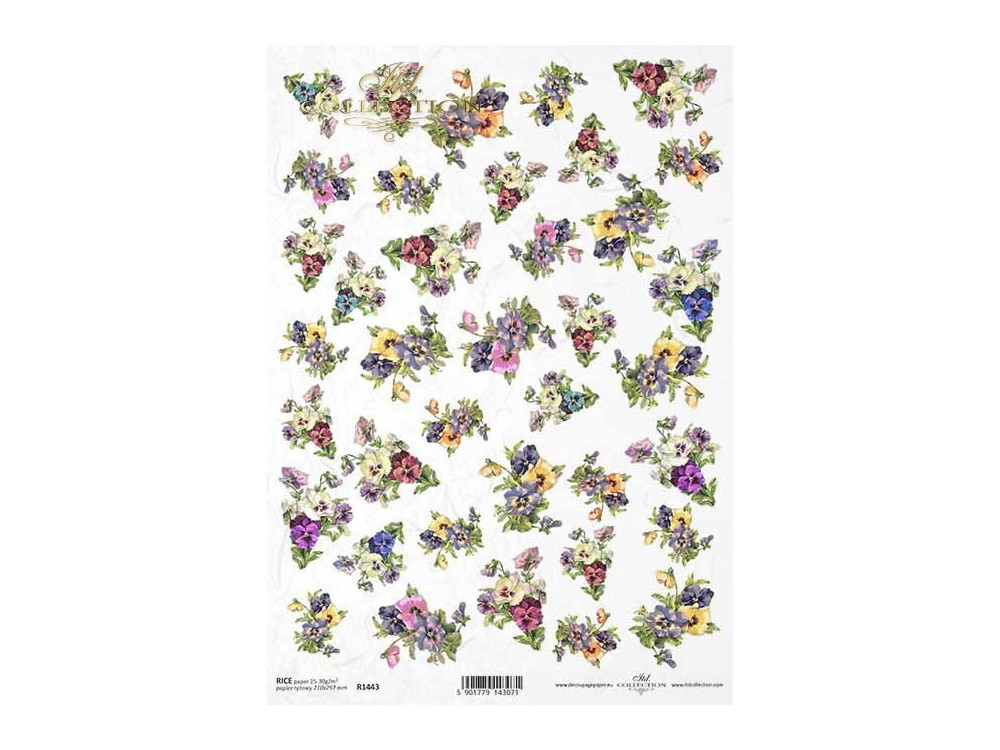Papier do decoupage A4 - ITD Collection - ryżowy, R1443