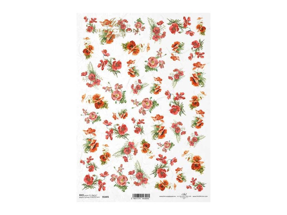 Decoupage paper A4 - ITD Collection - rice, R1445
