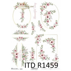 Decoupage paper A4 - ITD Collection - rice, R1459