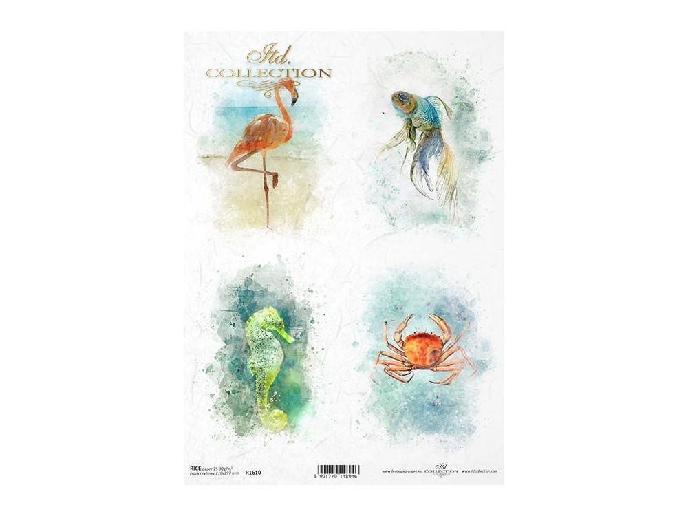 Decoupage paper A4 - ITD Collection - rice, R1610