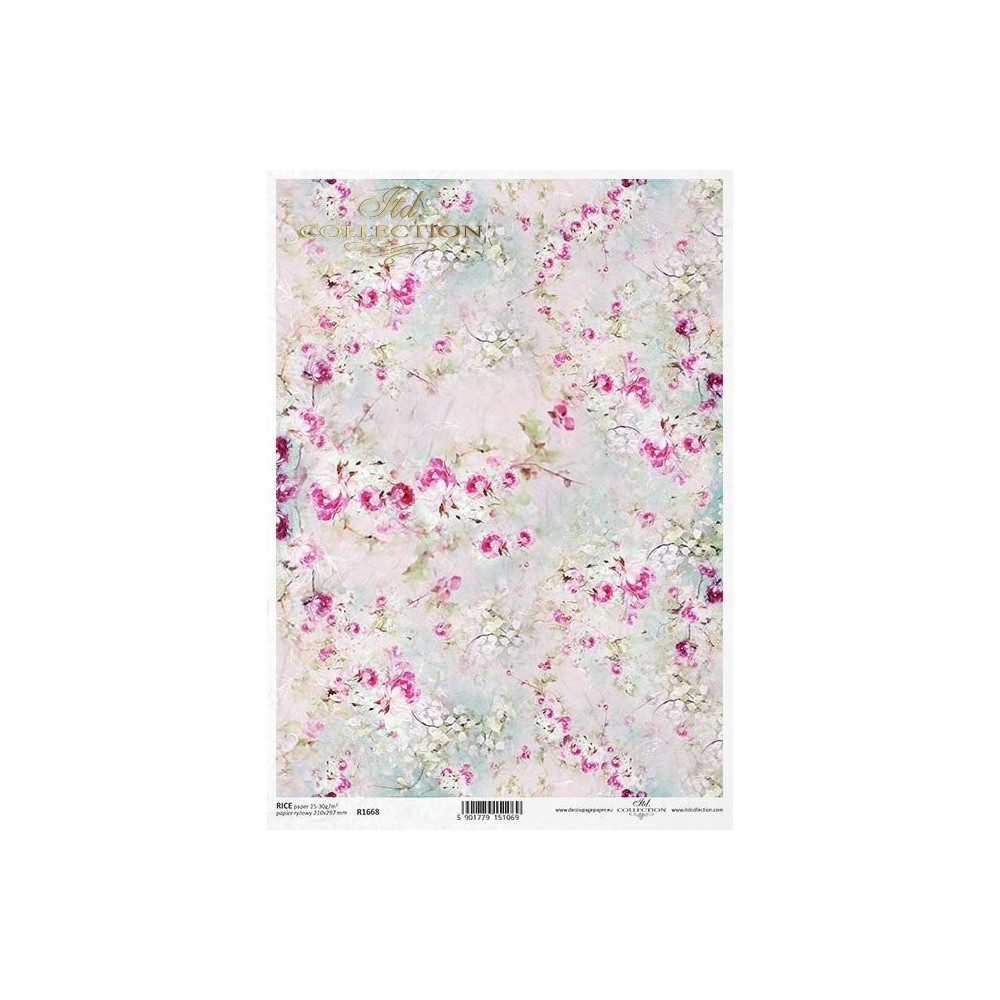 Decoupage paper A4 - ITD Collection - rice, R1668