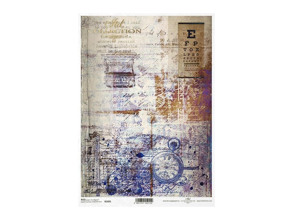 Decoupage paper A4 - ITD Collection - rice, R1691