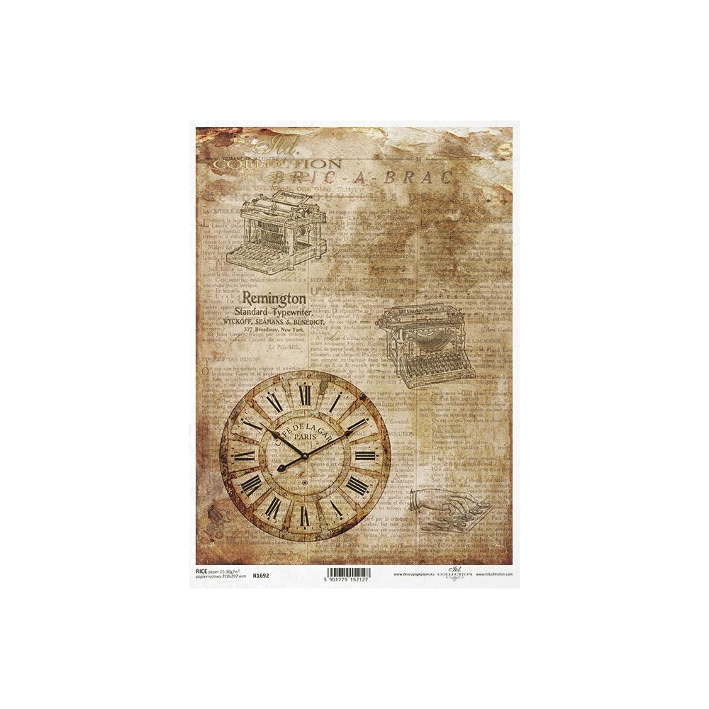 Decoupage paper A4 - ITD Collection - rice, R1692
