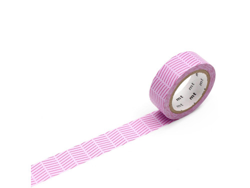 Taśma papierowa washi William Morris - MT Masking Tape - Diagonal Purple, 7 m