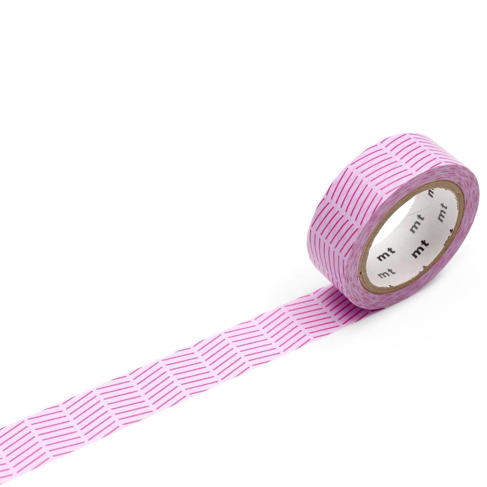 Taśma papierowa washi William Morris - MT Masking Tape - Diagonal Purple, 7 m