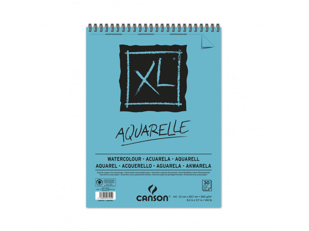 Paper pad XL Aquarelle spiral, A4- Canson - 300 g, 30 sheets