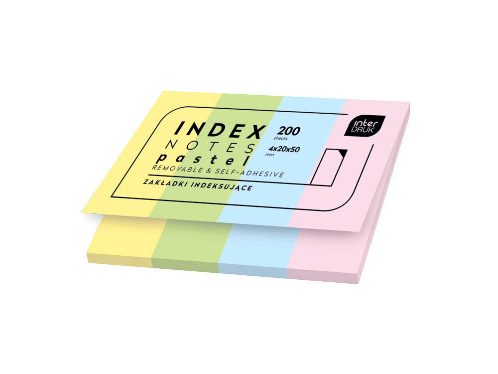 Index notes Pastel - Interdruk - 4 colors, 200 sheets
