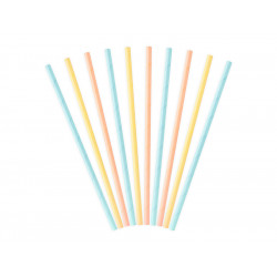 Paper straws - Summer Time, 19,5 cm, 10 pcs.