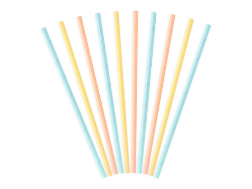 Paper straws - Summer Time, 19,5 cm, 10 pcs.