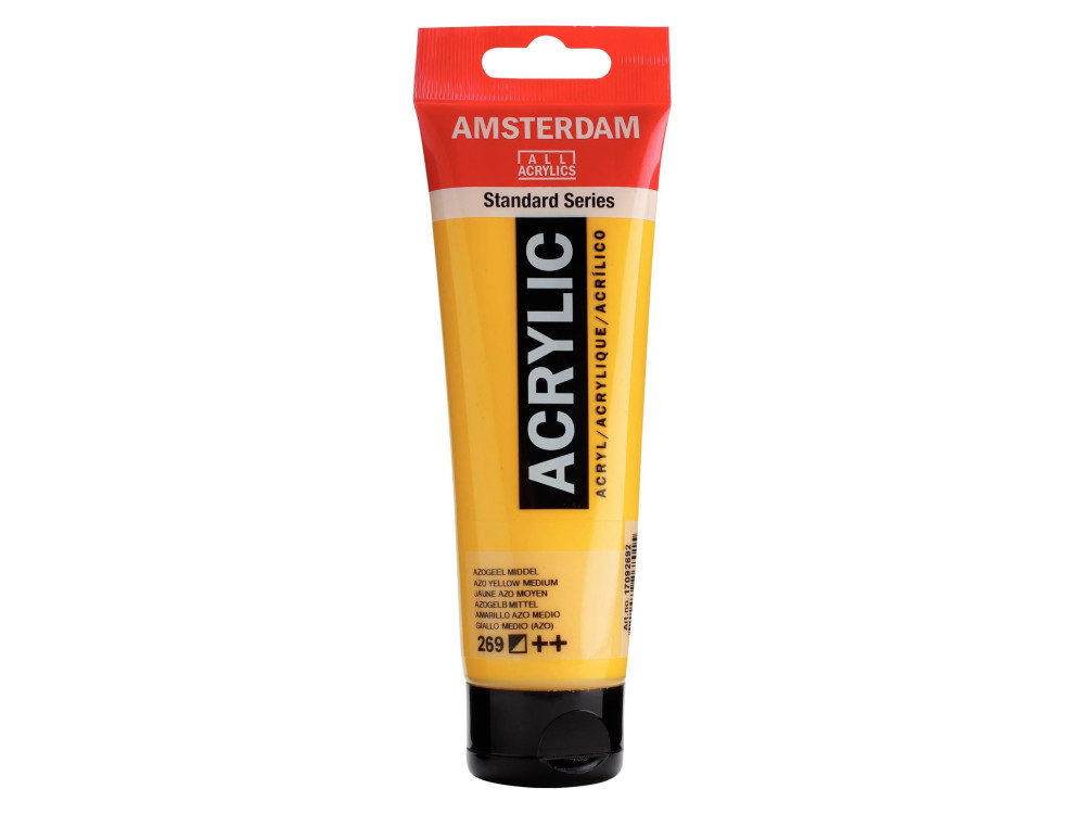 Acrylic paint in tube - Amsterdam - Azo Yellow Medium, 120 ml