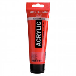 Acrylic paint in tube - Amsterdam - Pyrrole Red, 120 ml