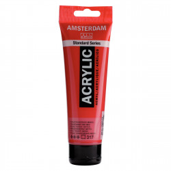 Acrylic paint in tube - Amsterdam - Transparent Red Medium, 120 ml