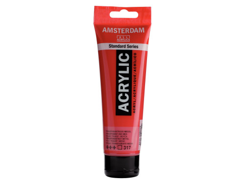 Farba akrylowa - Amsterdam - Transparent Red Medium, 120 ml
