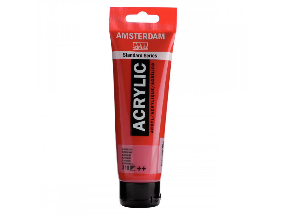 Acrylic paint in tube - Amsterdam - Carmine, 120 ml
