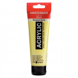 Acrylic paint in tube - Amsterdam - Nickel Titanium Yellow, 120 ml