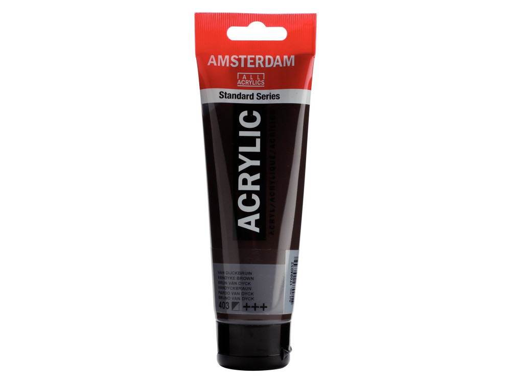 Acrylic paint in tube - Amsterdam - Vandyke Brown, 120 ml