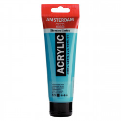Acrylic paint in tube - Amsterdam - Turquoise Blue, 120 ml