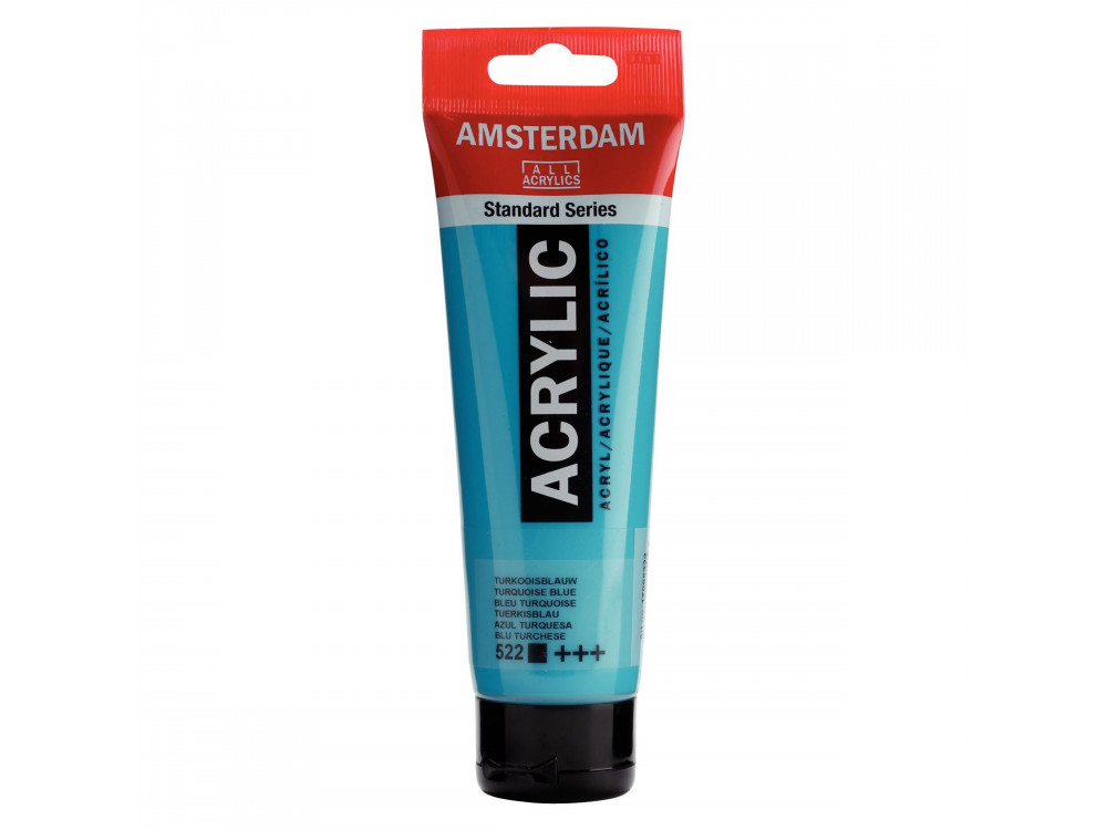 Acrylic paint in tube - Amsterdam - Turquoise Blue, 120 ml