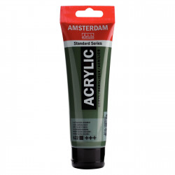 Acrylic paint in tube - Amsterdam - Olive Green Deep, 120 ml