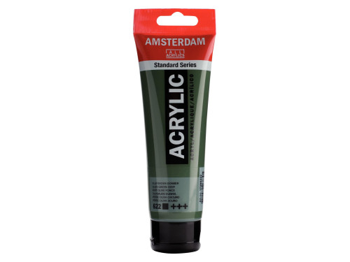 Acrylic paint in tube - Amsterdam - Olive Green Deep, 120 ml