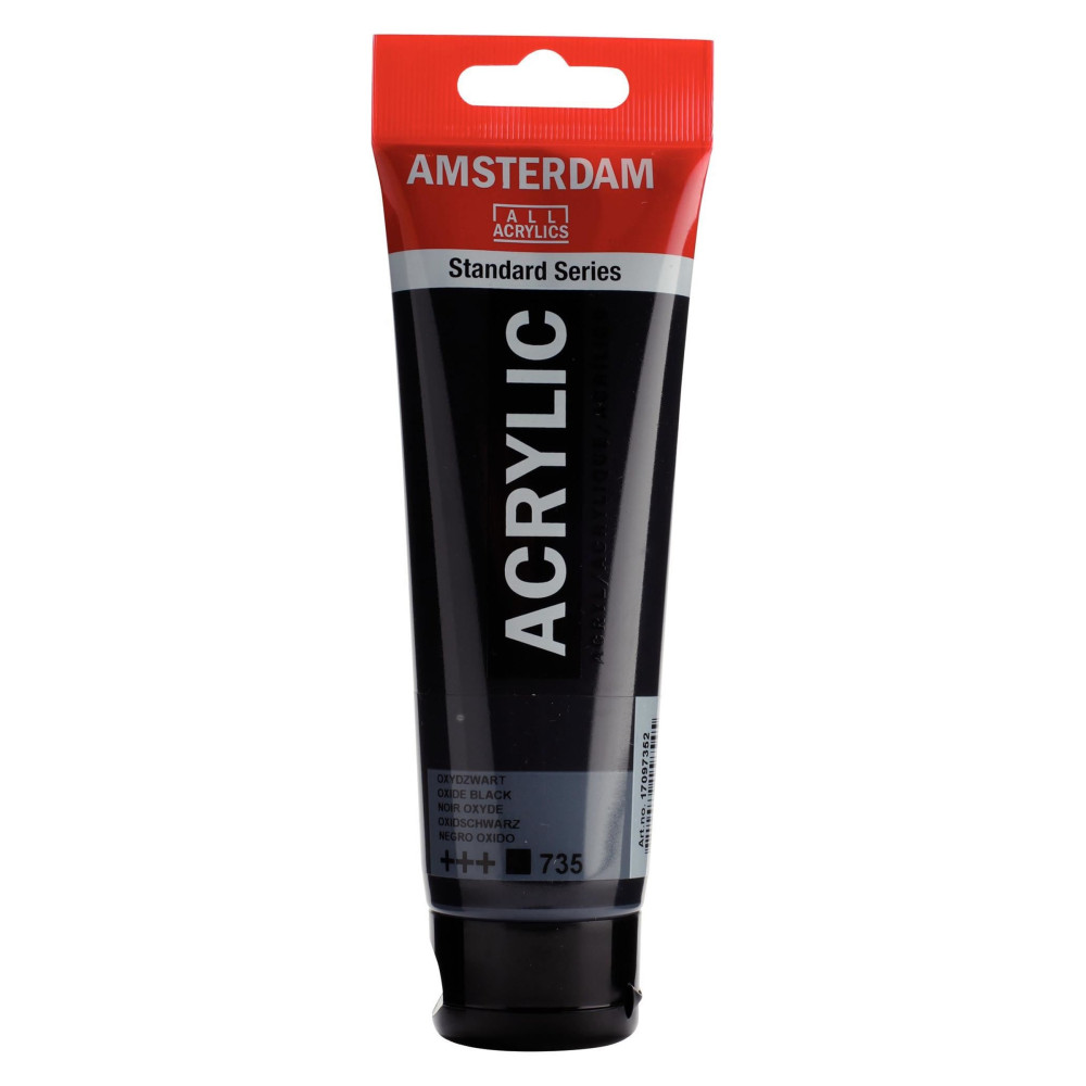 Acrylic paint in tube - Amsterdam - Oxide Black, 120 ml