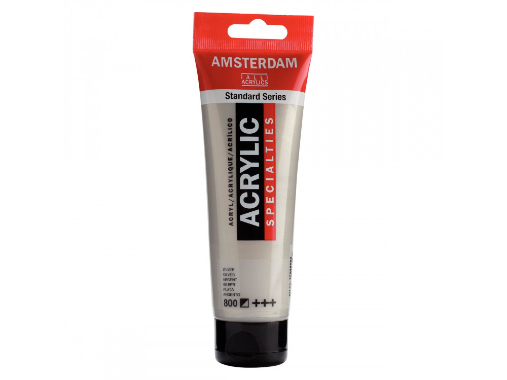 Farba akrylowa - Amsterdam - Silver, 120 ml