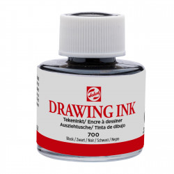 Drawing Ink in glass bottle - Talens - black, 11 ml