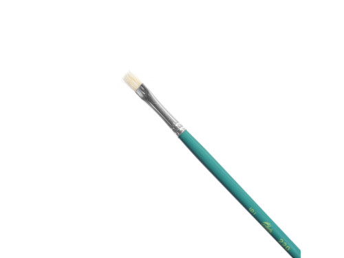 Flat, natural bristle brush - Talens - oil and acrylics, size 6