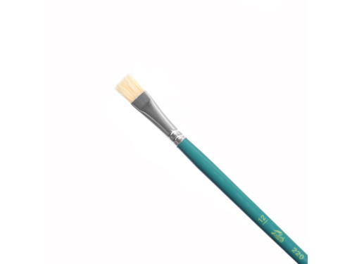 Flat, natural bristle brush - Talens - oil and acrylics, size 12
