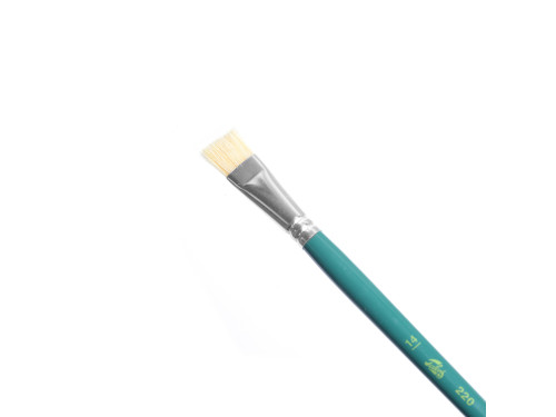 Flat, natural bristle brush - Talens - oil and acrylics, size 14