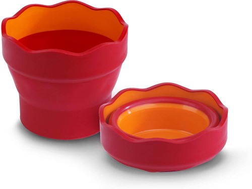 Foldable Click&Go water cup - Faber-Castell - red