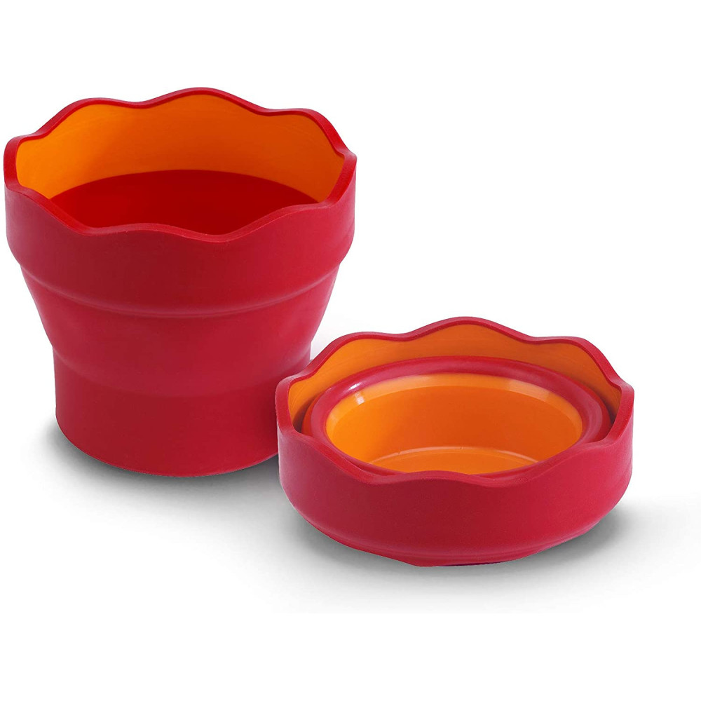Foldable Click&Go water cup - Faber-Castell - red