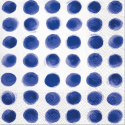 Decorative napkins - Paw - Watercolor Dots Blue, 20 pcs.