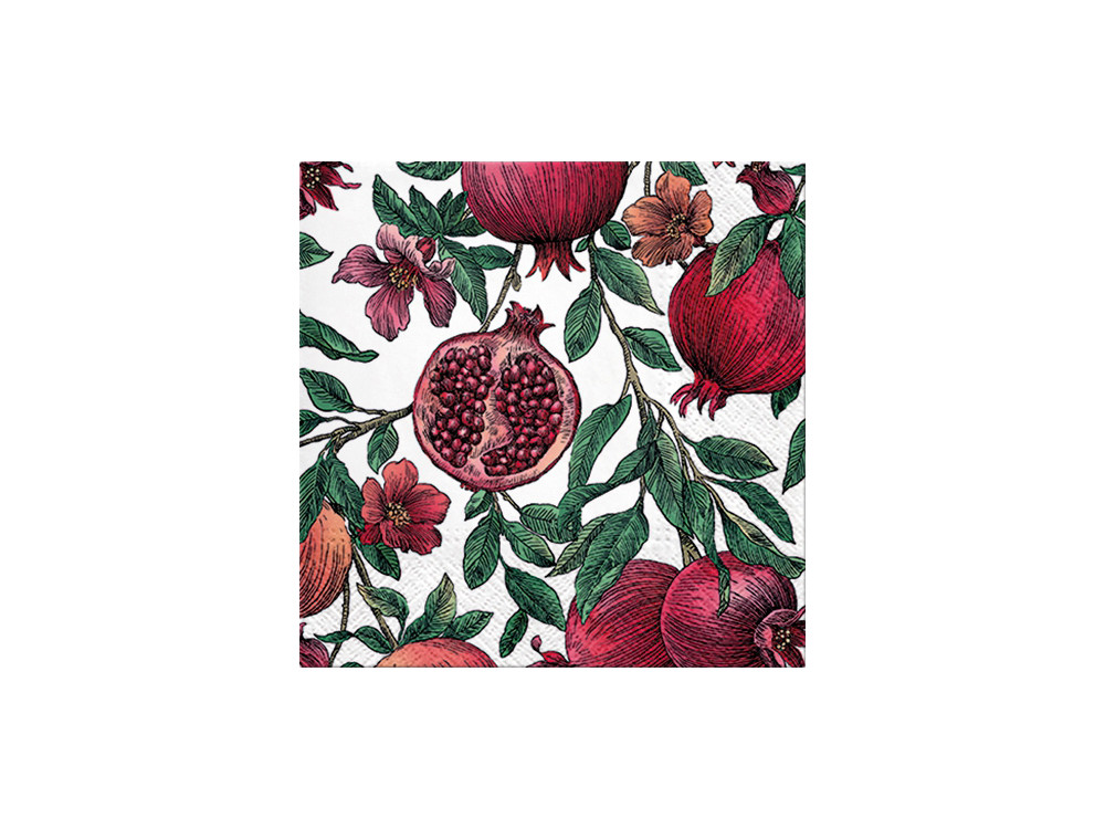 Decorative napkins - Paw - Pomegranate, 20 pcs.